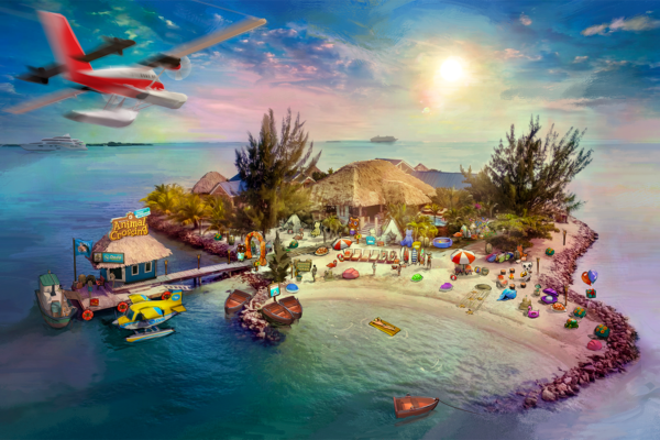 Island village for Nintendo ad, Illustrated by ASB Storyboard Artist, Chris M., Style: Color Storyboard Frames, 2D Art for Animatic or Storyboard frames