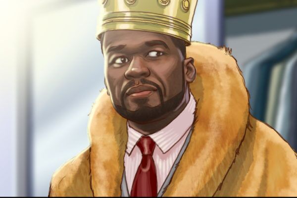 50 cent in fur coat, Illustrated by ASB Storyboard Artist, Ryan, Style: Color Frames, 2D Art for Animatic or Storyboard frames