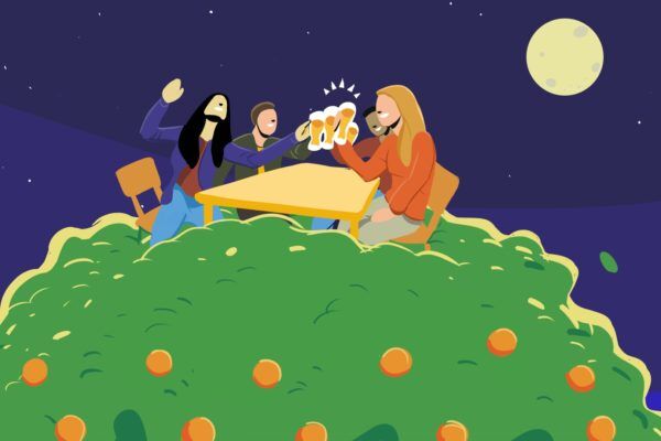 Picnic atop a tree, Illustrated by ASB Storyboard Artist, Brad, Style: Color storyboard frames, 2D Art for Animatic or Storyboard frames