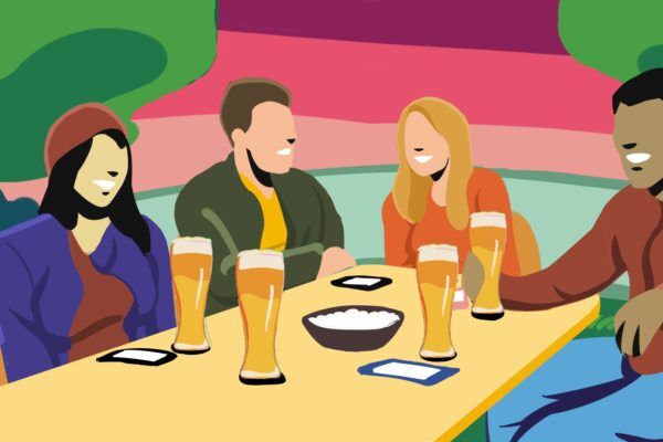 Dinner with beer, Illustrated by ASB Storyboard Artist, Brad, Style: Color storyboard frames, 2D Art for Animatic or Storyboard frames
