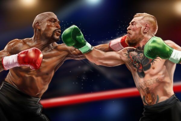Boxing fight, Illustrated by ASB Storyboard Artist, Bryan, Style: Color storyboard frame, 2D Art for Animatic or Storyboard frames